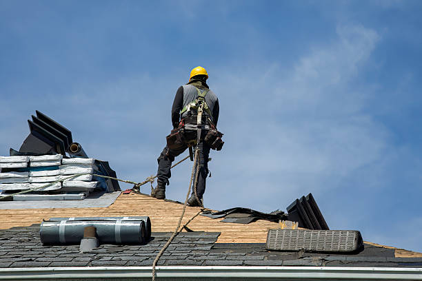 Professional Storm Damage Roof Repair technician working in Mecosta, MI